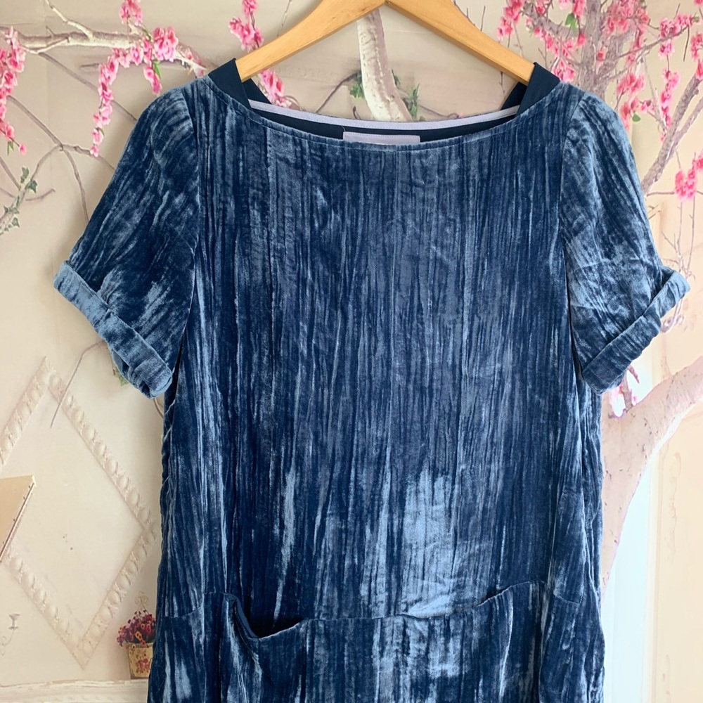 SOLD Anthropologie Floreat Crushed Velvet Dress - Picture 4 of 8